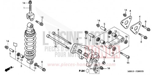 COUSSIN ARRIERE VFR800FIW de 1998